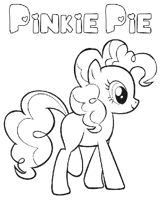 Kolorowanka spacerująca Pinkie Pie